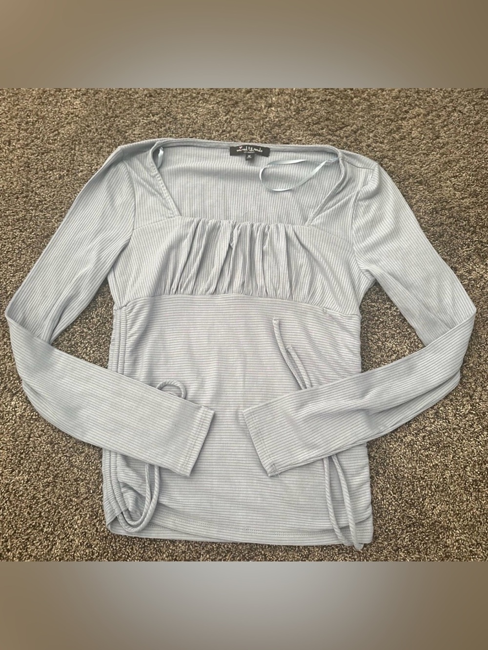 Mixed Threads Light Blue Top Size Medium 0051